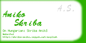 aniko skriba business card